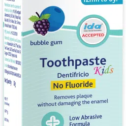 Bubble Gum Flavour 1-6Y, No Fluoride Toothpaste-21