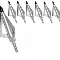 Broad and Heads,3 Archery Tip - 125 g - Silver - 6pc Pack Archery Kisser Button-picture-20