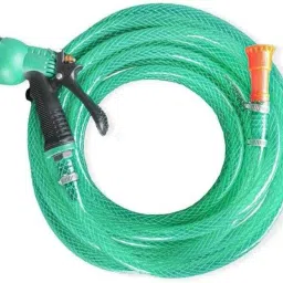 1/2 inch 15 Meter (50FT) 3 Layered Braided Hose with spray nozzle 3 layered heavy duty braided hose garden pipe Comes with adoptor and clips Hose Pipe-picture-26