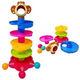 Swirling Ball ramp roll Ball Toy for Kids, Drop and go Ball Stack and toss Game-32