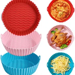 3 Round Silicon Air Fryer Tray Airfryer Tray-picture-22