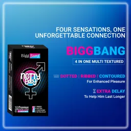 nottyboy 4 in 1 Dotted, Ribbed, Snug Fit, Over Time & Extra Safe Condom image 4
