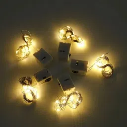 20 LEDs 2 m Yellow Flickering, Steady String Rice Lights-16