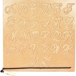 Cursive English Alphabet Uppercase Letter Wooden Tracing Board with Dummy Pencil-image-59