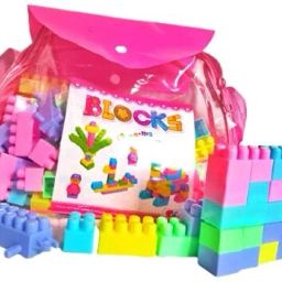 Deluxe Pink Bag DIY Block Toys 100 PC Set - Spark Creativity and Building Fun-image-97