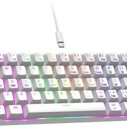 Dr luxur Shadow White Wired USB Tenkeyless Gaming Keyboard Compatible with Desktop, Laptop, Mac-image-90