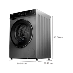 TOSHIBA 8 kg 5 Star Inverter Fully Automatic Front Load Washing Machine (TW-BJ90M4-IND(SK), Cyclone Mix Feature, Silver) image 3