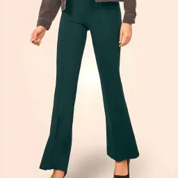 Women Regular Fit Multicolor Lycra Blend Trousers-image-80