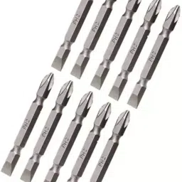 kshivi SB01 Screwdriver Bits 10 Pcs Screwdriver PH2 Bit Set Plus Minus (+)(-) Screwdriver Bit Set image 5