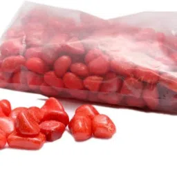 Decorative Tumbled Marble Stone Pebbles For Aquarium Home Garden (Red, 2Kg) Painted, Polished, Regular Angular, Asymmetrical Marble Pebbles-image-91