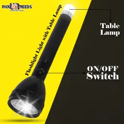 make ur wish Dual Mode Led Rechargeable Long Range Torch Up to 1 Km With BackLight 6 hrs Torch Emergency Light image 4
