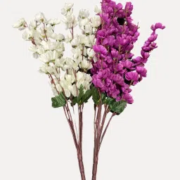 Well Art Gallery Artificial Blossom Flower Bunch for Vase Home Office Decoration Purple, Yellow, White Peach Blossom Artificial Flower-image-9