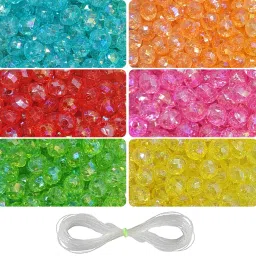 Rainbow 8mm Briolette Tyre Shape Crystal Beads Finding Spacer Beads-image-40