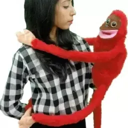 a sarkar magic world VENTRILOQUISM MONKEY PUPPET (RED) / VENTRILOQUIST TALKING MONKEY PUPPET Hand Puppets image 3