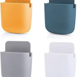 Crozier 4pcs Stand Wall Mounted Phone Charger Plug Storage Box Stand Rack Mobile Holder-21