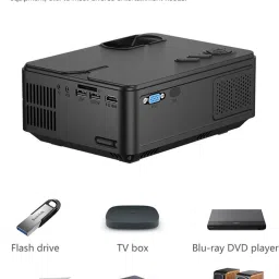 dkian RD813 Smart Projector HD WiFi miracast 2200 Lumens Home Cinema Projector 1920p (2200 lm / 1 Speaker / Wireless / Remote Controller) Portable Projector image 2