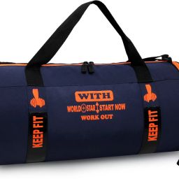 4 L Hand Duffel Bag - Men & Women black Sports Duffel with Shoe Compartment & Detachable Belt - Blue - Regular Capacity-image-86
