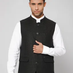 Self Design Men Waistcoat-picture-27