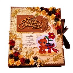 Handmade Scrapbook - TEDDY THEME - HAPPY BIRTHDAY SCRAPBOOK Album-image-14