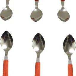 6 pc Dessert Spoon Set in fascinating colors,best quality of austensitic Stainless Steel -Red Stainless Steel Dessert Spoon Set-image-71
