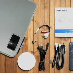 IBS C9 Real HD 720p (1080p Support) | 3800 Lumen (380 ANSI) with 180 inch (4.6 m) Large Display LED Projector | VGA , AV, HDMI , SD Card , USB, Audio Out Connectivity | 2021 Release (4000 lm / Wireless / Remote Controller) Portable Projector image 4