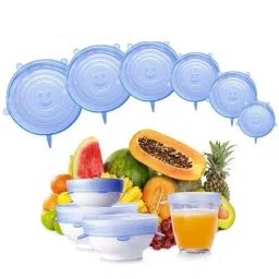 Silicone Lids, Various Sizes Durable Food Bowl Cover, Fresh-Keeping Cover K4 2.6 inch, 3.8 inch, 4.5 inch, 5.7 inch, 6.5 inch, 8.3 inch Lid Set-image-35