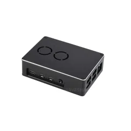 Dual Fan Case for Raspberry Pi 4 Dull-Polish Surface image 1