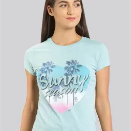 LYRA Women Printed Round Neck Cotton T-shirt-picture-21