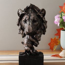 CraftVatika Brown Lion Head with Baby Showpiece-image-75