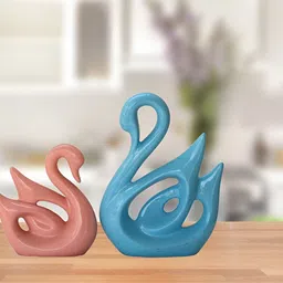 BECKON VENTURE Blue & Pink Tiny Birds and Animals Figurine Showpiece-image-47