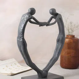 Decor de Maison Large Heartfelt Harmony Sculpture Figurine Metal Showpiece-image-20
