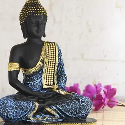 TECHEL Black & Gold Toned Buddha Idol Showpiece-picture-10