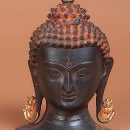 Imli Street Black & Gold-Toned Textured Buddha Head Statue Showpiece-image-59
