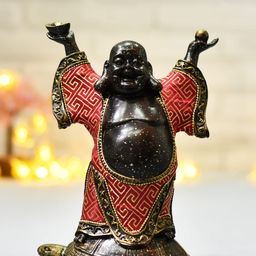 Archies Multicoloured Laughing Buddha Showpiece-image-41