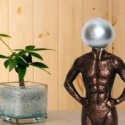 BECKON VENTURE Copper-Toned & Grey Medium Figurine Showpiece-image-93
