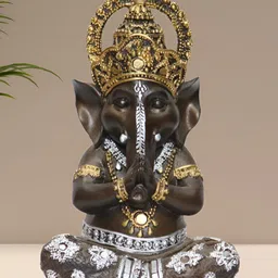 BECKON VENTURE Silver-Toned & Brown Religious Idol Showpiece-picture-8