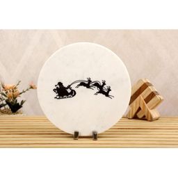 POSH-N-PLUSH White & Black Its Christmas Marble Showpiece-image-95