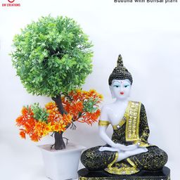 GW CREATIONS Black & White 2 Pieces Religious Marble Showpieces-image-57