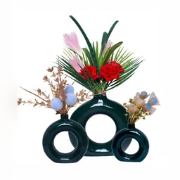 GW CREATIONS Green & Blue 3 Pcs Curio Showpieces-image-58