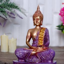 GW CREATIONS Purple Buddha Figurine Showpiece-image-82