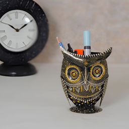 HANDICRAFTS PARADISE Brown Owl Showpiece-image-86