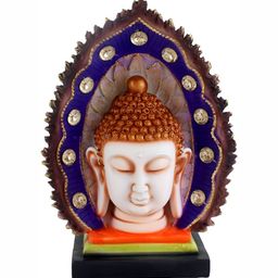 GW CREATIONS Red Blue Buddha Showpiece-image-27