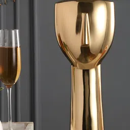Decor de Maison Gold-Toned Abstract Face Showpiece-image-61
