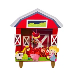 Little Surprise Box LLP Red & White Barnyard Piggy Bank With Cowgirl Design-image-52