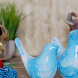 GW CREATIONS Blue Polyresin Figurine Showpiece-image-39