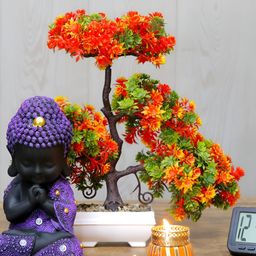 GW CREATIONS Purple & Black Buddha Figurine Small Showpiece-image-97