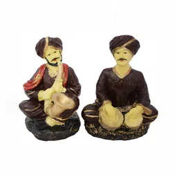 GW CREATIONS Brown 2 Pieces Figurine Showpiece-image-74