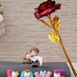eCraftIndia Red & White 3 Pcs Valentine Gift Set-18
