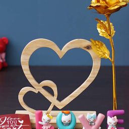 eCraftIndia Brown & Pink 3 Pcs Valentine's Day Gift Set-image-90