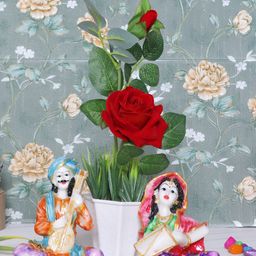 GW CREATIONS Red and Purple 3 Pieces Figurine Decorative Showpiece-image-18